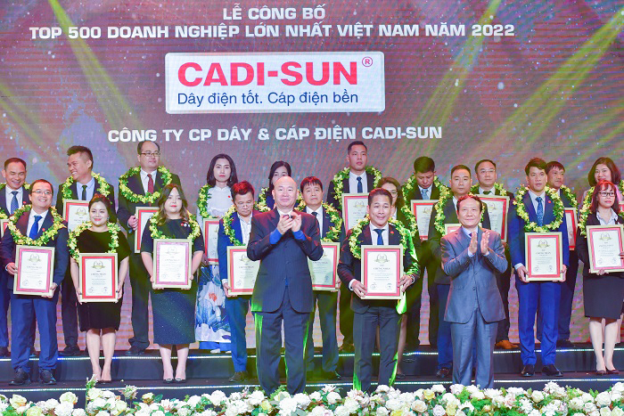 CADI-SUN đạt Top 50 doanh nghiệp tăng trưởng nhanh nhất VN